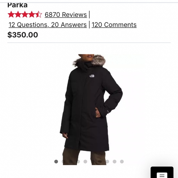 Women's North Face 3/4 length Arctic Parka - Picture 1 of 4